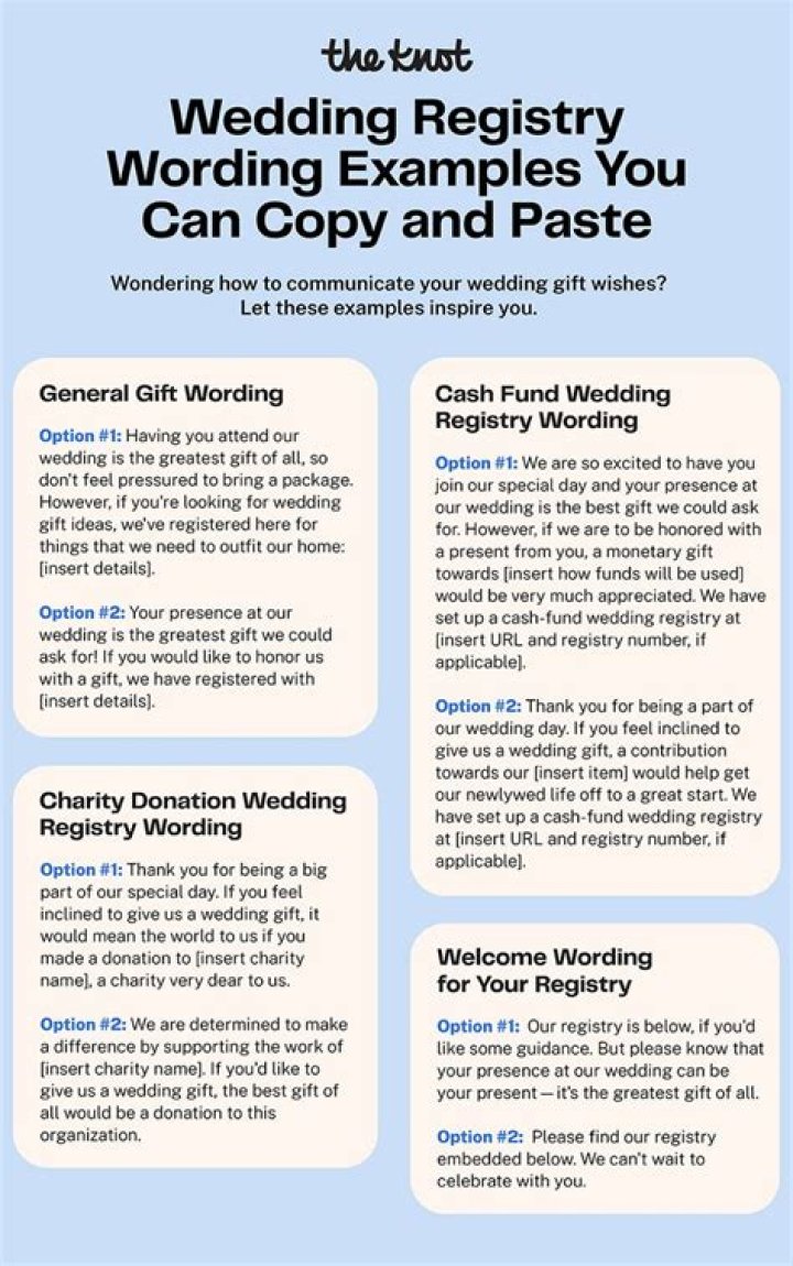When should you publish your wedding registry