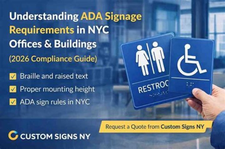 Where are ADA signs required