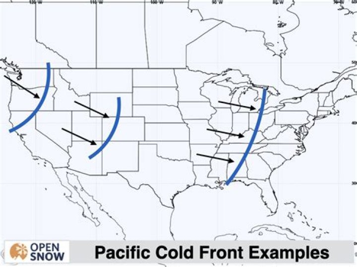 Where do cold fronts come from in the US