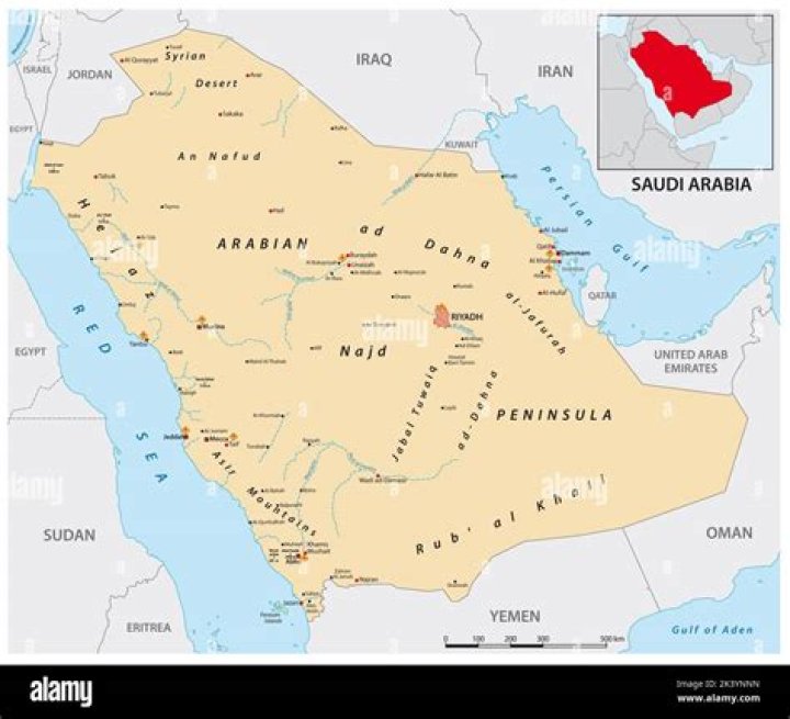 Where does the Arabian Peninsula lie