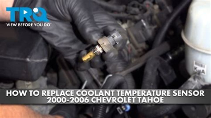 Where is the coolant temperature sensor located on a 2005 Chevy Trailblazer