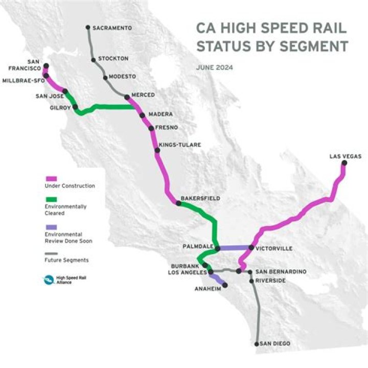 Where is the high speed rail in California
