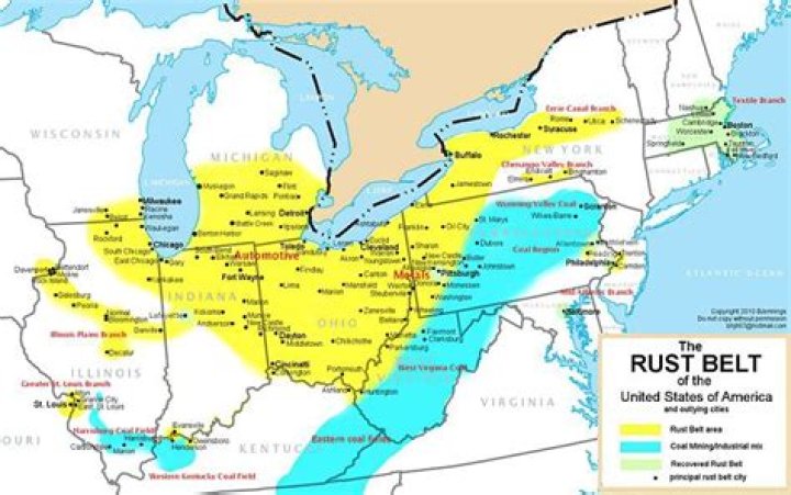 Where is the Rust Belt in the US