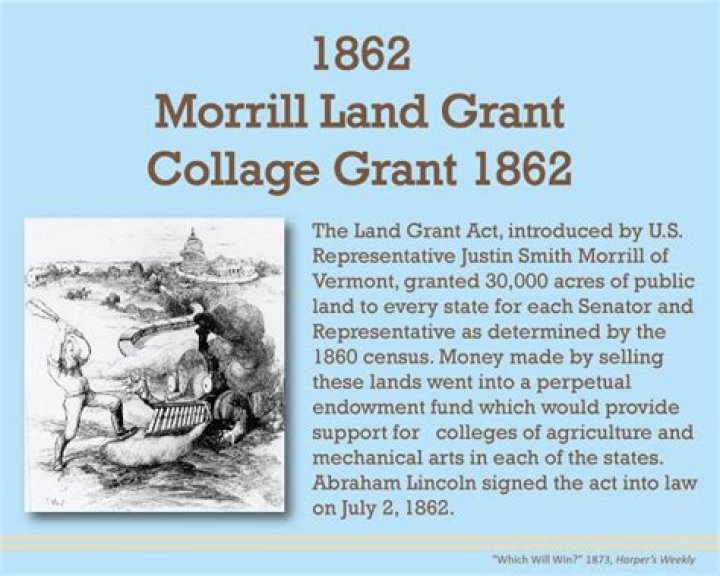 Who did the Morrill Land Grant of 1862 benefit