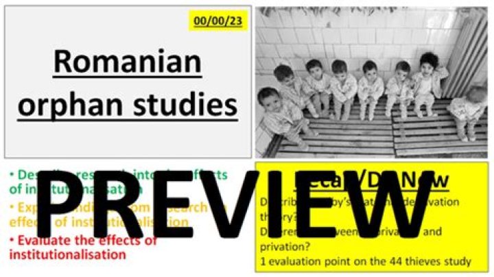 Who did the Romanian Orphan study