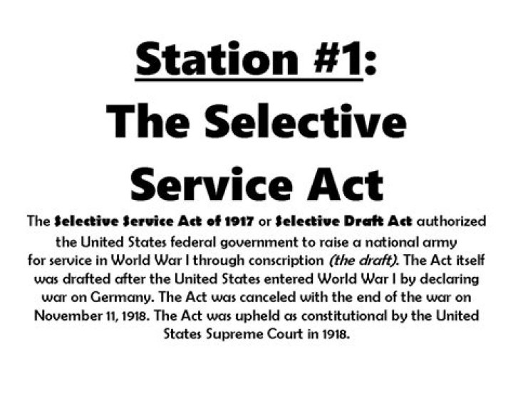Who did the Selective Service Act of 1917 authorize the armed forces to conscript