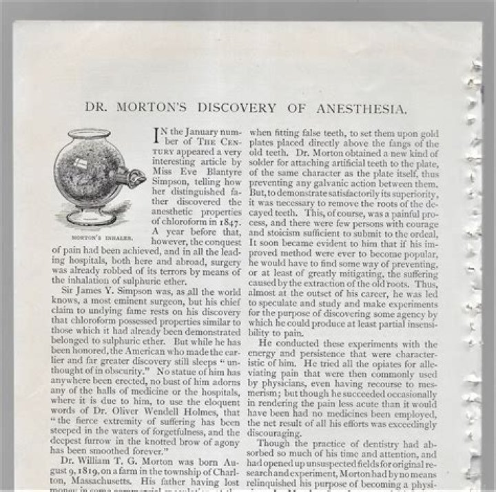 Who discovered anesthesia