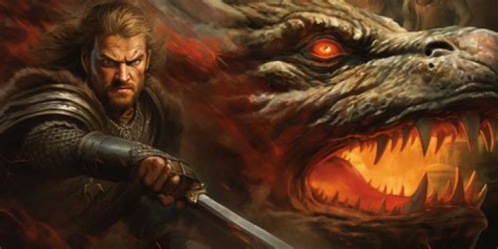 Who is the father of the dragon in Beowulf