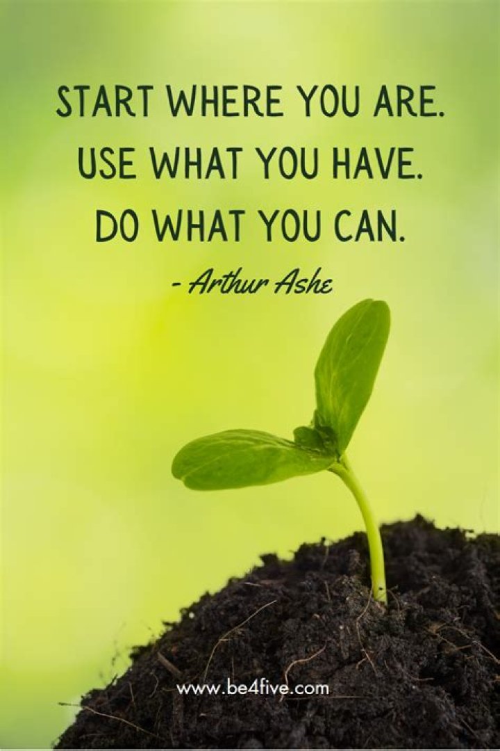 Who said Start where you are