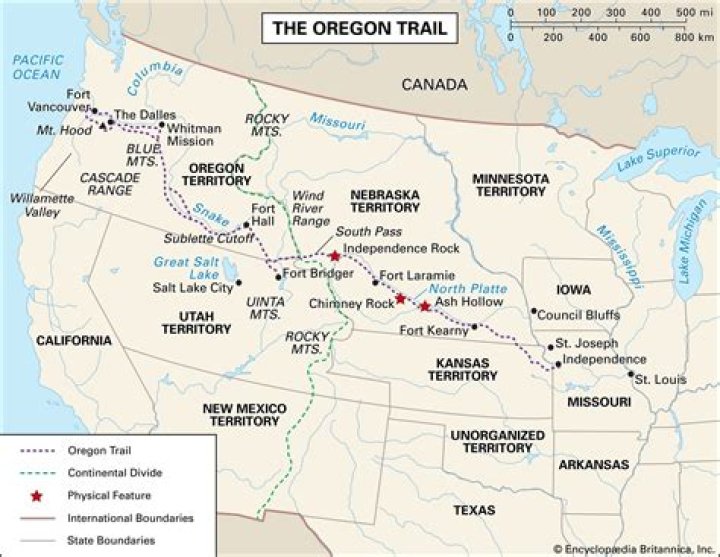 Who traveled on the Oregon Trail
