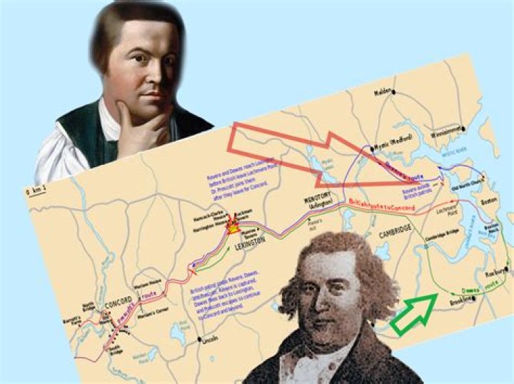 Why did Paul Revere and William Dawes ride toward Lexington