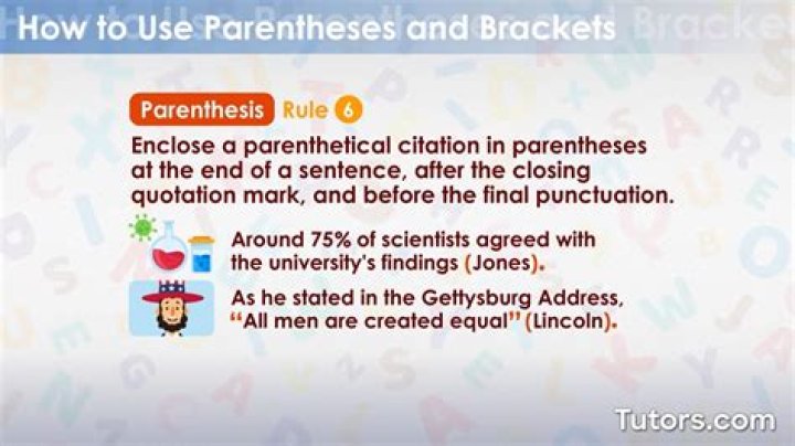 Why do we use parenthesis in English
