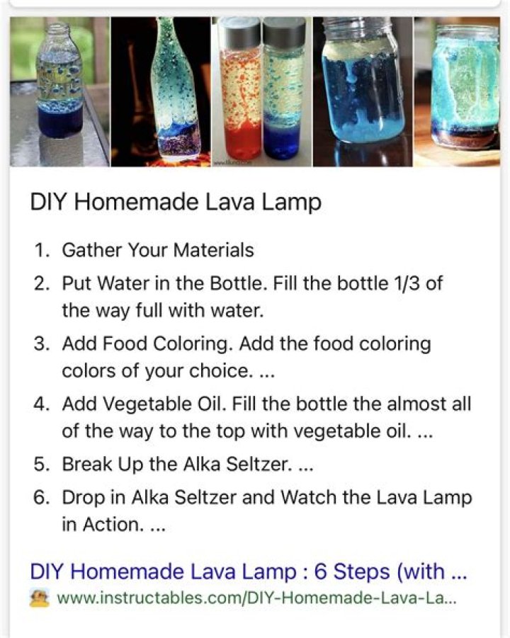 Why does a homemade lava lamp work