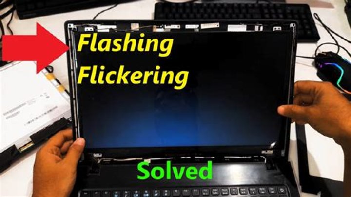 Why does my laptop keep flashing white