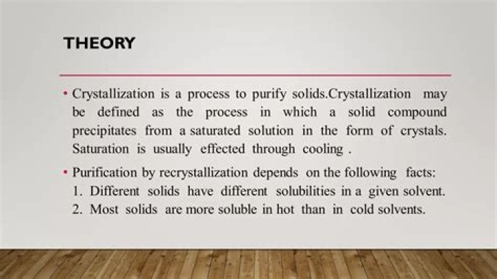 Why does recrystallization purify a compound