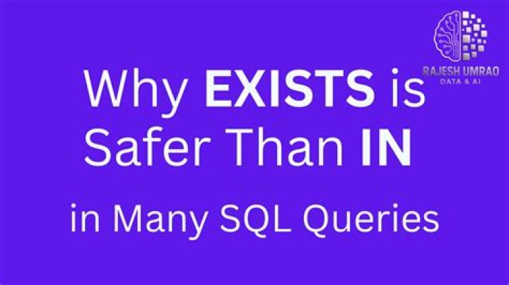 Why exists is faster than in SQL Server