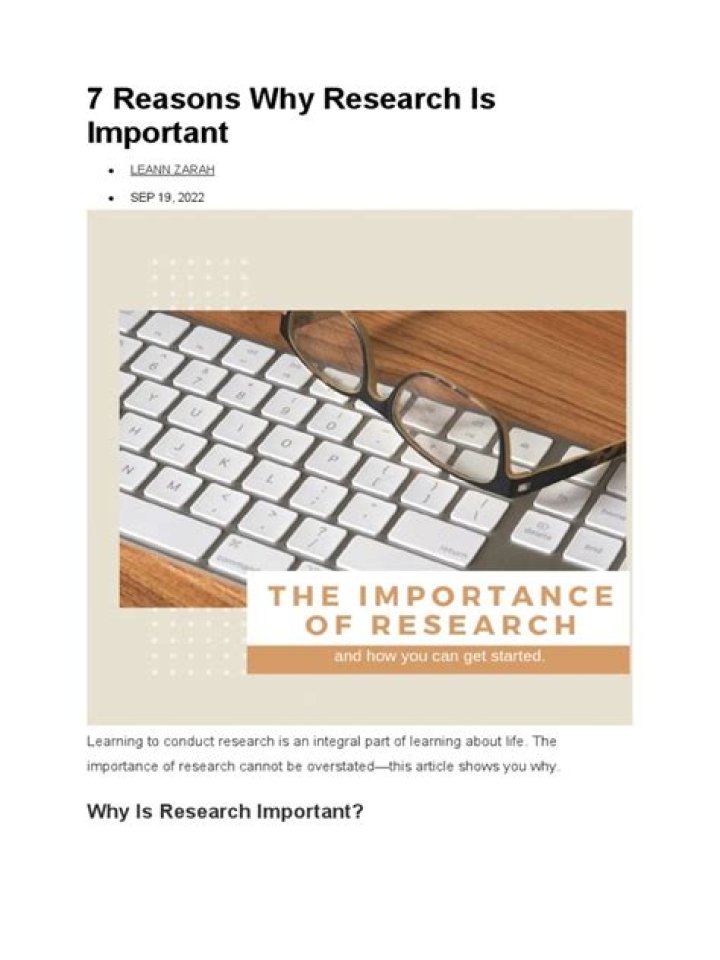 Why research is important in public health
