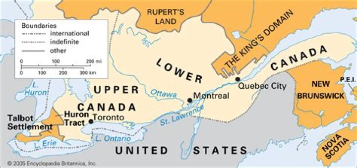 Why was Canada divided into Upper and Lower Canada