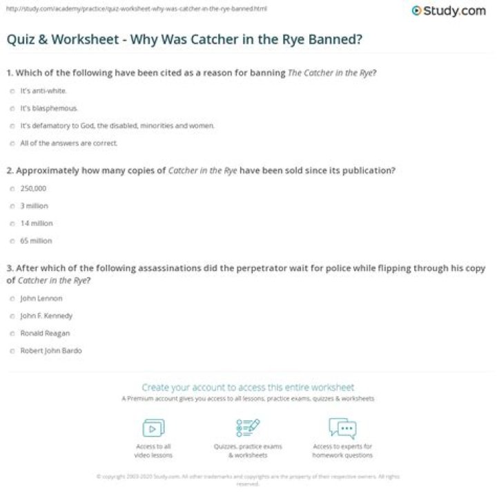 Why was Catcher in the Rye banned
